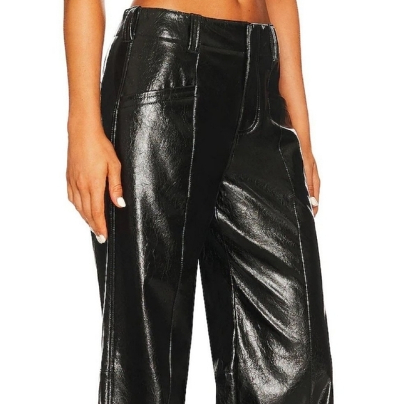 Free People Star Crossed Lovers Vegan Leather Pants-Black - Picture 5 of 16